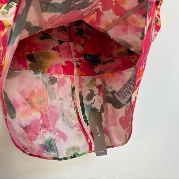 J. CREW Cecily top in floral stretch cotton poplin blend Size 4 NEW NWT - Picture 5 of 10